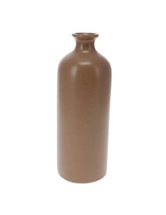 Βάζο με κυλινδρικό σχήμα από πορσελάνη με καφέ ματ φινίρισμα Ø8,3xΥ22,2εκ.