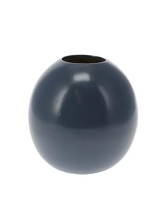 Βάζο από πορσελάνη με μπλε ματ φινίρισμα Ø12xΥ12εκ.