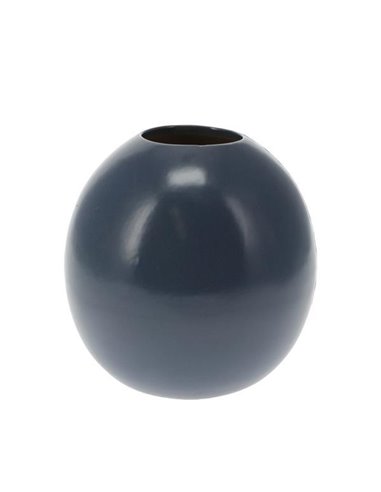 Βάζο από πορσελάνη με μπλε ματ φινίρισμα Ø12xΥ12εκ.