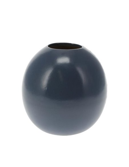 Βάζο από πορσελάνη με μπλε ματ φινίρισμα Ø12xΥ12εκ.
