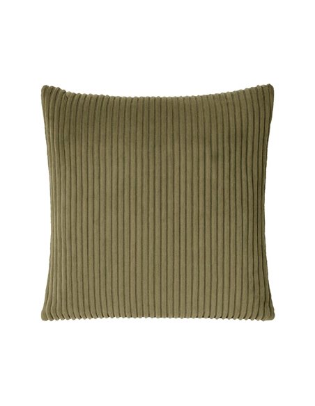 Μαξιλάρι διακοσμητικό γούνινη υφή λαδί 45x45εκ.