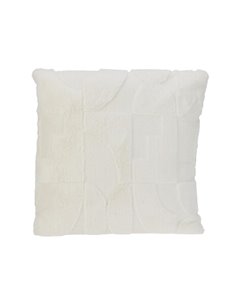 Μαξιλάρι διακοσμητικό ανάγλυφη υφή λευκό 45x45εκ.