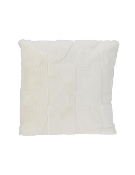Μαξιλάρι διακοσμητικό ανάγλυφη υφή λευκό 45x45εκ.