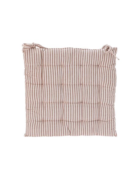 Μαξιλάρι καρέκλας με λεπτή ρίγα άμμου από βαμβάκι 40x40εκ.