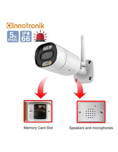 INNOTRONIK security camera τύπου Bullet ICS-B30, 5MP, WiFi, IP66