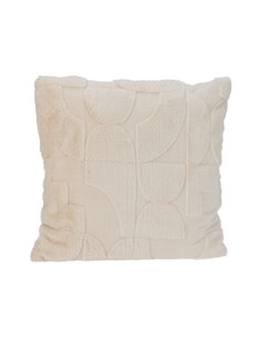 Μαξιλάρι διακοσμητικό ανάγλυφη υφή μπεζ 45x45εκ.