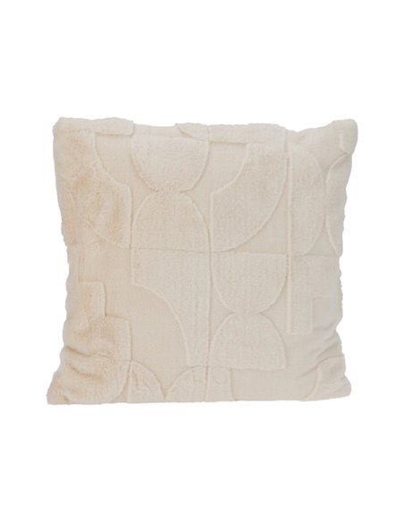 Μαξιλάρι διακοσμητικό ανάγλυφη υφή μπεζ 45x45εκ.