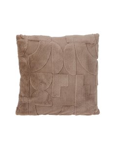Μαξιλάρι διακοσμητικό ανάγλυφη υφή καφέ 45x45εκ.