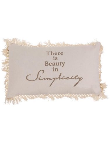 Μαξιλάρι διακοσμητικό "Simplicity" λευκό 30x50εκ.