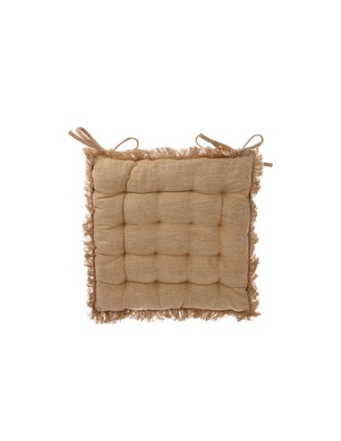 Μαξιλάρι καρέκλας καφέ από 100% βαμβάκι 40x40εκ.