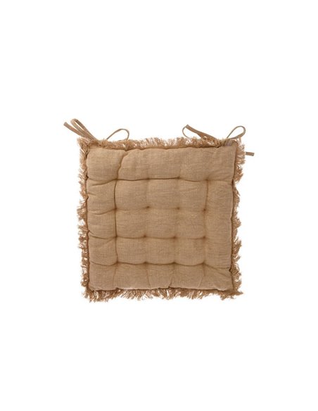 Μαξιλάρι καρέκλας καφέ από 100% βαμβάκι 40x40εκ.