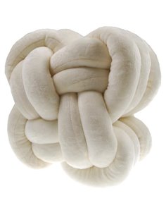 Διακοσμητικό μαξιλάρι κόμπος, λευκό 28x30x20εκ.