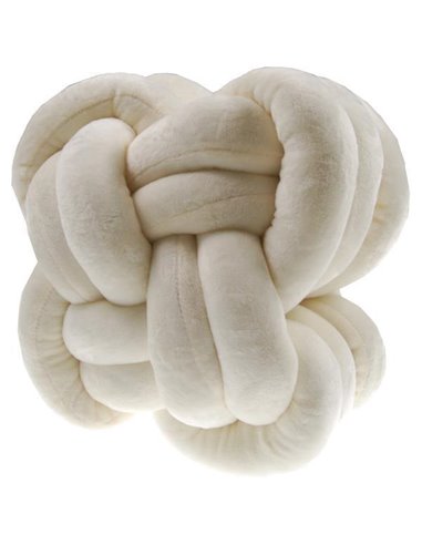 Διακοσμητικό μαξιλάρι κόμπος, λευκό 28x30x20εκ.