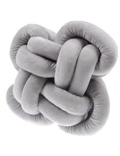 Διακοσμητικό μαξιλάρι κόμπος, γκρι 28x30x20εκ.