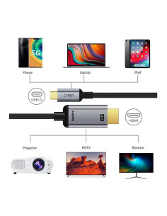 CABLETIME καλώδιο USB-C σε HDMI CT-CMHD2, 4K/60Hz, 3m, μαύρο
