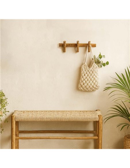 Κρεμάστρα τοίχου Nextdeco Tribeca ανακυκλωμένο ξύλο teak Υ12x5x35εκ.