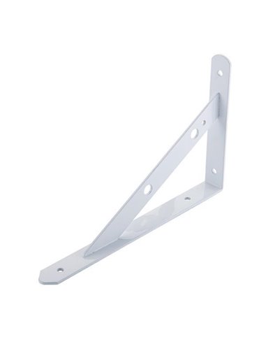 Γωνία στήριξης ραφιού μεταλλική λευκή Υ18,5x30x2,5εκ.