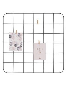 Διακοσμητικό πλέγμα τοίχου, μεταλλικό, με 6 μανταλάκια,48x48εκ.