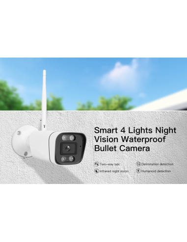 VSTARCAM smart IP κάμερα CS58, IP66, 3MP, WiFi, ανίχνευση καπνού