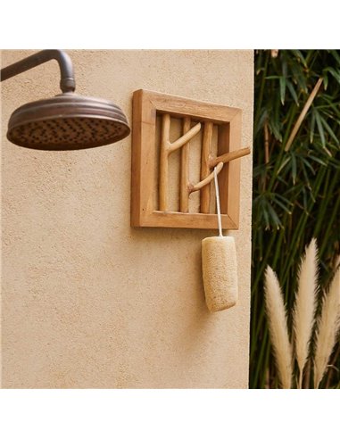 Κρεμάστρα τοίχου Nextdeco Tribeca ανακυκλωμένο ξύλο teak Υ25x11/8x28εκ.