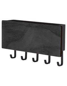 Κρεμάστρα τοίχου για κλειδιά και αλληλογραφία γκρι Υ9,5x18x3,5εκ