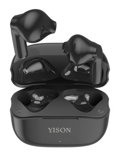 YISON earphones με θήκη φόρτισης TWS-T6, True Wireless, Φ13mm, μαύρα