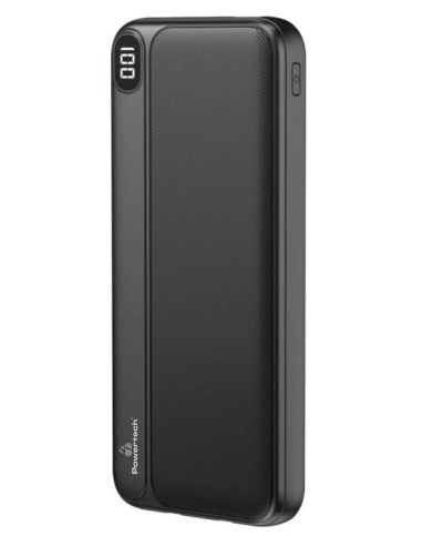 POWERTECH power bank με καλώδια και οθόνη PT-1063 10000mAh, 22.5W, μαύρο