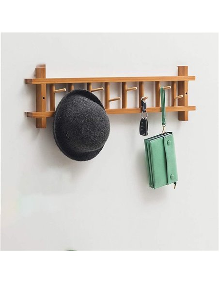 Κρεμάστρα τοίχου Nextdeco από μπαμπού Υ23x60εκ.