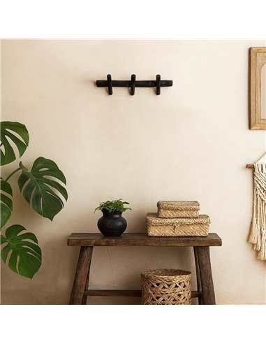 Κρεμάστρα τοίχου Nextdeco Tribeca ανακυκλωμένο ξύλο teak Υ12x5x35εκ.