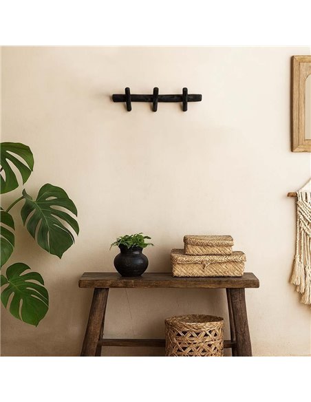 Κρεμάστρα τοίχου Nextdeco Tribeca ανακυκλωμένο ξύλο teak Υ12x5x35εκ.