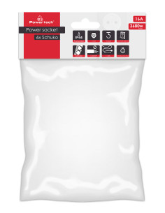 POWERTECH πολύπριζο PT-1071, 6x schuko, IP44, 16A, 1.5m, μαύρο