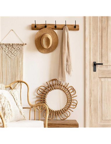 Κρεμάστρα τοίχου Nextdeco Tribeca ανακυκλωμένο ξύλο teak Υ10x10x55εκ.