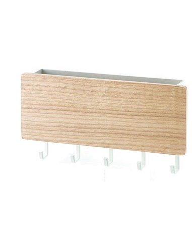 Κρεμάστρα τοίχου για κλειδιά και αλληλογραφία μπεζ Υ9,5x18x3,5εκ