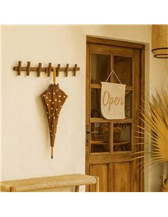 Κρεμάστρα τοίχου Nextdeco Tribeca ανακυκλωμένο ξύλο teak Υ12x5x60εκ.