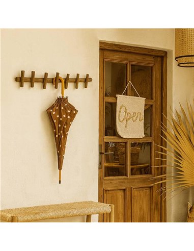 Κρεμάστρα τοίχου Nextdeco Tribeca ανακυκλωμένο ξύλο teak Υ12x5x60εκ.