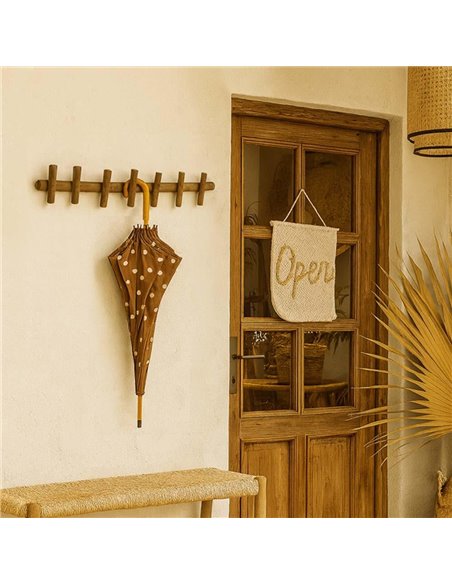 Κρεμάστρα τοίχου Nextdeco Tribeca ανακυκλωμένο ξύλο teak Υ12x5x60εκ.