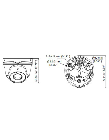 HIKVISION HIWATCH υβριδική κάμερα HWT-T150-M, 2.8mm, 5MP, IP66, IR 20m