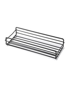 Ράφι οργάνωσης επιτοίχιο μεταλλικό μαύρο Υ5x26,5x10,5εκ.