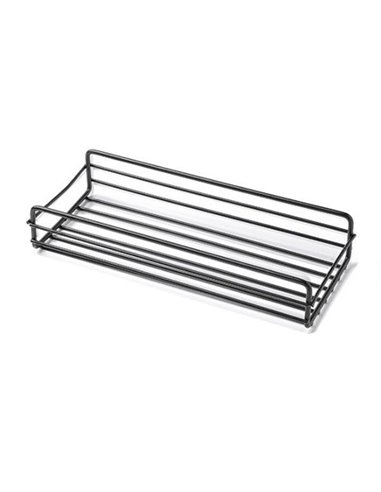 Ράφι οργάνωσης επιτοίχιο μεταλλικό μαύρο Υ5x26,5x10,5εκ.