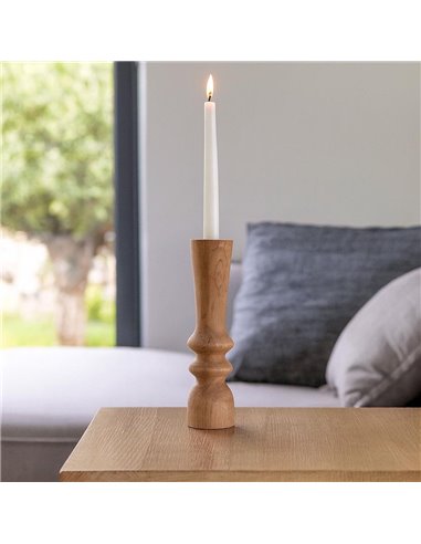 Κηροπήγιο Nextdeco Tribeca ανακυκλωμένο ξύλο teak Ø6x25εκ.