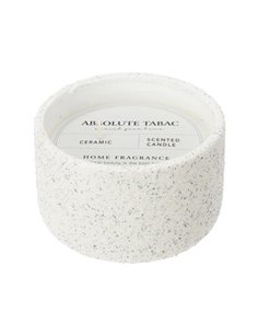 Κερί αρωματικό σε κεραμικό βαζάκι 390γρ. Ø12xY7εκ. ασπρόμαυρο/tabac