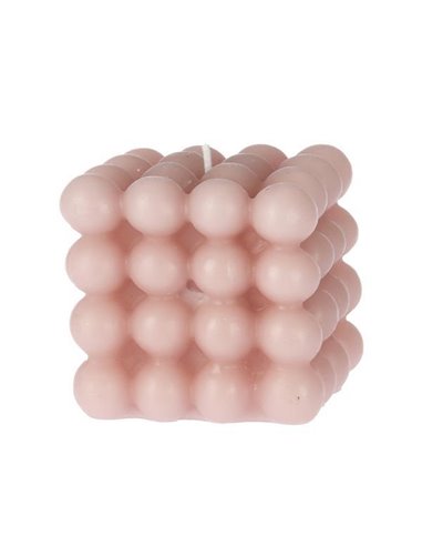 Κερί αρωματικό "Cube" 320γρ. 7,75x,75x,5εκ. ροζ