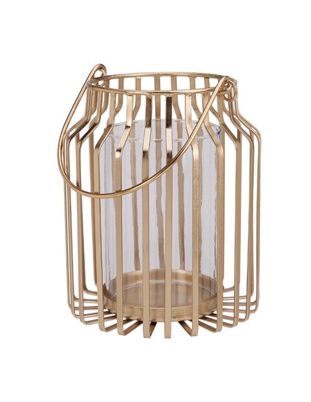 Φανάρι διακοσμητικό χρυσό Υ21x18εκ.