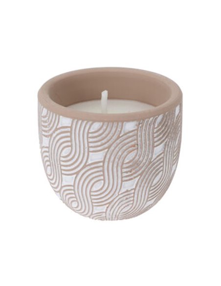 Αρωματικό κερί σιτρονέλα σε γλαστράκι sand wave Υ7xØ6εκ.