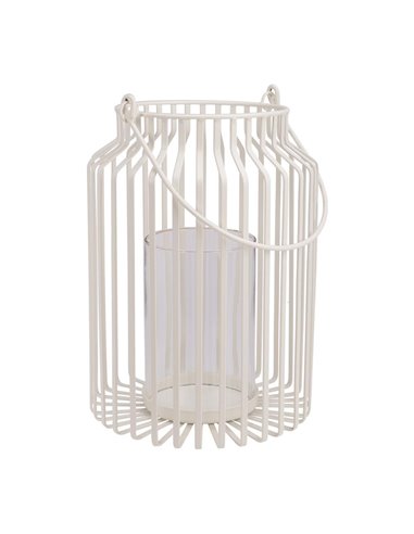 Φανάρι διακοσμητικό λευκό Υ29x20,5εκ.