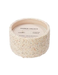 Κερί αρωματικό σε κεραμικό βαζάκι 390γρ. Ø12xY7εκ. κίτρινο/amber