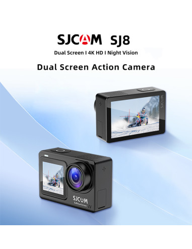 SJCAM action camera SJ8, 2x οθόνες, 4K, 20MP, Wi-Fi, αδιάβροχη, μαύρη