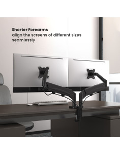 BRATECK βάση γραφείου LDT56-C024 για 2 οθόνες 17"-32", έως 9kg ανά οθόνη