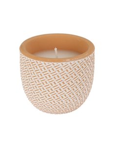 Αρωματικό κερί σιτρονέλα σε γλαστράκι soft terra stone Υ7xØ6εκ.