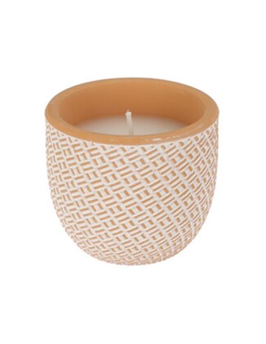 Αρωματικό κερί σιτρονέλα σε γλαστράκι soft terra stone Υ7xØ6εκ.